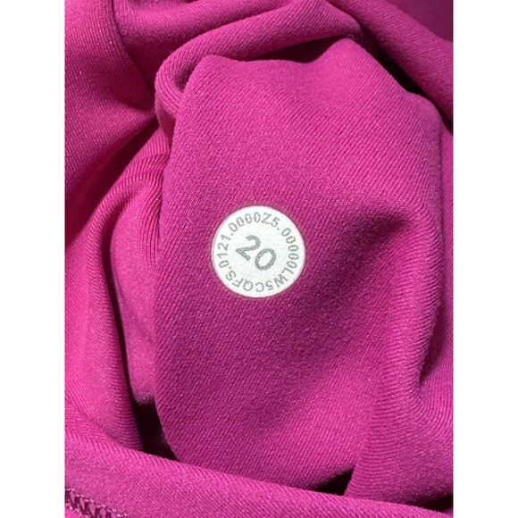 Lululemon Invigorate High-Rise Tight Pink Raspberry Cropped Sz 20 with Pockets! - Picture 15 of 15